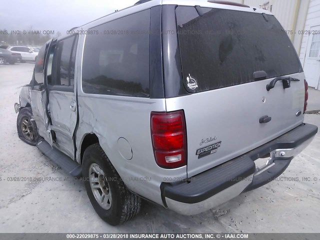 1FMRU15W91LA53242 - 2001 FORD EXPEDITION XLT SILVER photo 3