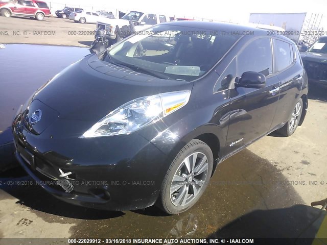 1N4AZ0CP7FC305639 - 2015 NISSAN LEAF S/SV/SL BLACK photo 2