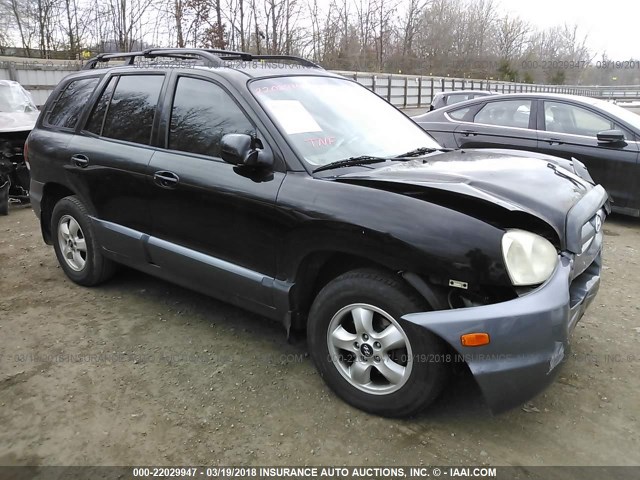 KM8SC13D35U905817 - 2005 HYUNDAI SANTA FE GLS/LX BLACK photo 1