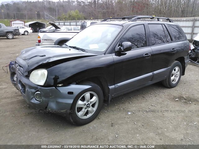 KM8SC13D35U905817 - 2005 HYUNDAI SANTA FE GLS/LX BLACK photo 2