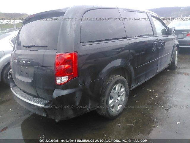 2C4RDGBG8CR138703 - 2012 DODGE GRAND CARAVAN SE BLACK photo 4