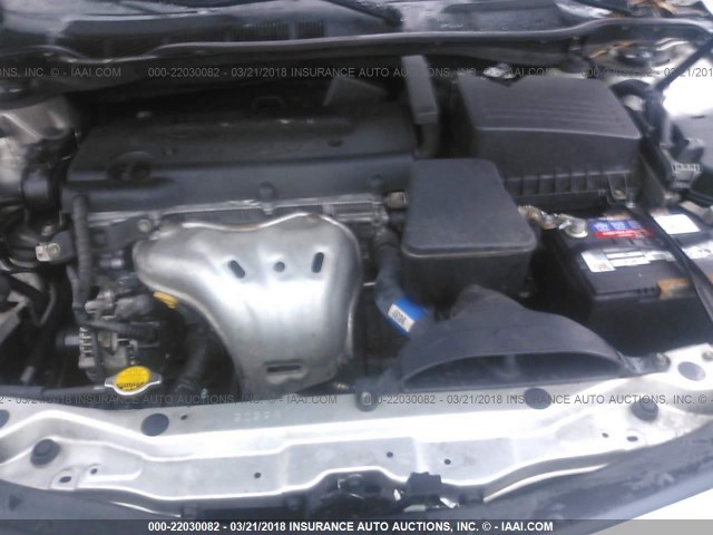 4T1BE46K38U221781 - 2008 TOYOTA CAMRY CE/LE/XLE/SE SILVER photo 10