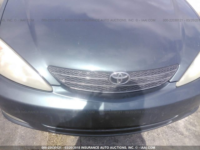 4T1BE32K93U718200 - 2003 TOYOTA CAMRY LE/XLE/SE GREEN photo 6