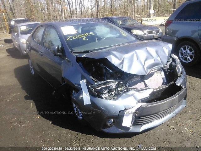 2T1BURHE6EC112235 - 2014 TOYOTA COROLLA L/LE/LE PLS/PRM/S/S PLS GRAY photo 1