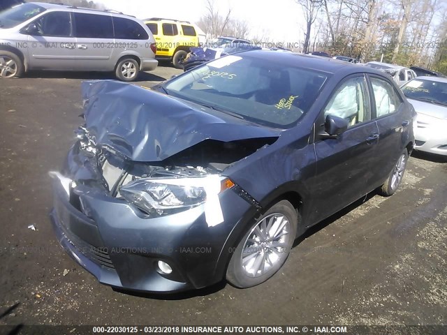 2T1BURHE6EC112235 - 2014 TOYOTA COROLLA L/LE/LE PLS/PRM/S/S PLS GRAY photo 2