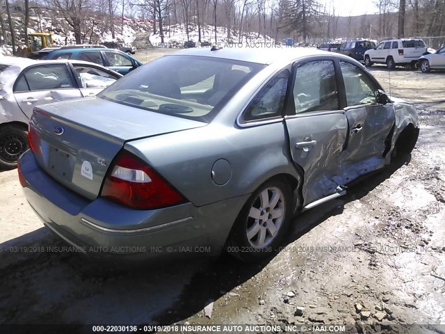 1FAHP24187G140236 - 2007 FORD FIVE HUNDRED SEL GREEN photo 4