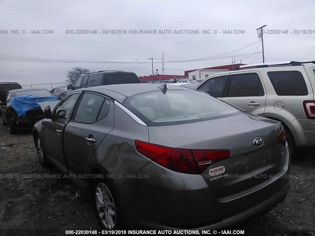 5XXGM4A79DG134127 - 2013 KIA OPTIMA LX GRAY photo 3