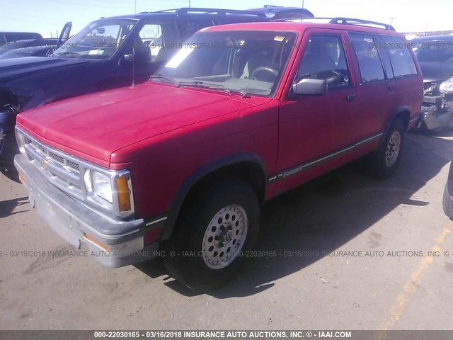 1GNDT13W3R0127702 - 1994 CHEVROLET BLAZER S10 RED photo 2