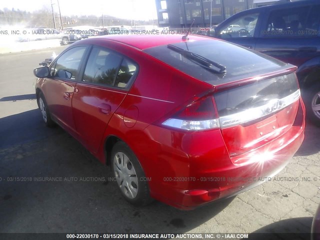 JHMZE2H56ES003287 - 2014 HONDA INSIGHT LX RED photo 3