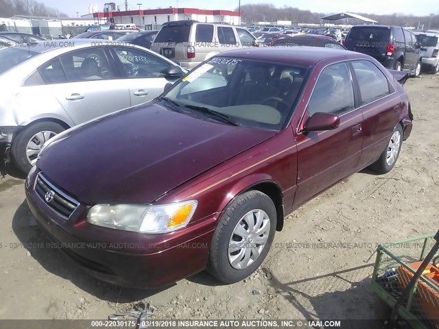 4T1BF22K01U960376 - 2001 TOYOTA CAMRY LE/XLE Կարմիր լուսանկար 2