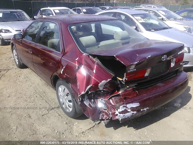 4T1BF22K01U960376 - 2001 TOYOTA CAMRY LE/XLE Կարմիր լուսանկար 3