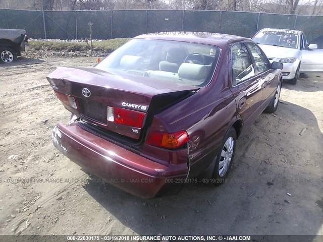 4T1BF22K01U960376 - 2001 TOYOTA CAMRY LE/XLE Կարմիր լուսանկար 4