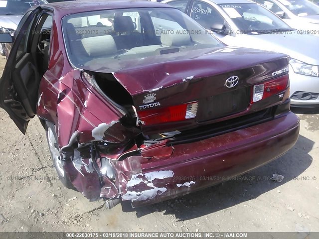 4T1BF22K01U960376 - 2001 TOYOTA CAMRY LE/XLE Կարմիր լուսանկար 6