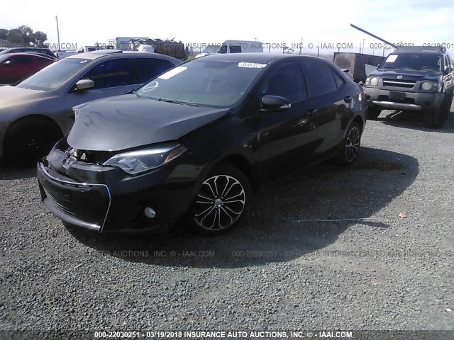 5YFBURHEXGP554292 - 2016 TOYOTA COROLLA L/LE/LE PLS/PRM/S/S PLS BLACK photo 2