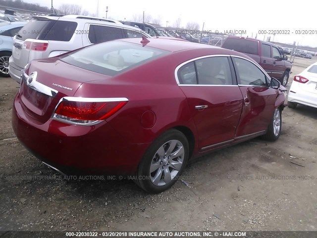 1G4GD5E31CF373435 - 2012 BUICK LACROSSE PREMIUM RED photo 4