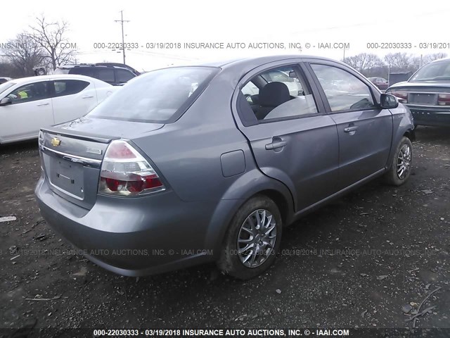 KL1TD5DE7BB182606 - 2011 CHEVROLET AVEO LS/LT 灰色 照片 4