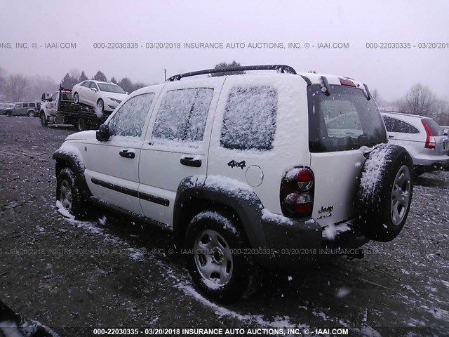 1J4GL48K66W230984 - 2006 JEEP LIBERTY SPORT WHITE photo 3