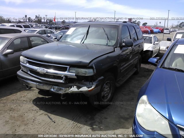 1GNEK13T21J175610 - 2001 CHEVROLET TAHOE K1500 GRAY photo 2