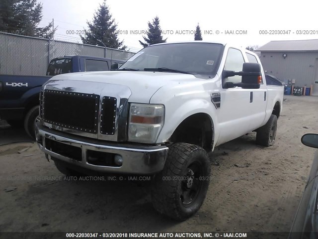 1FTSW21R58EE24322 - 2008 FORD F250 SUPER DUTY WHITE photo 2