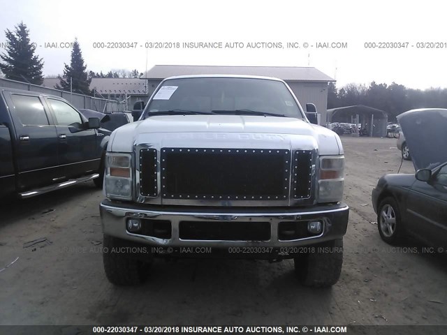 1FTSW21R58EE24322 - 2008 FORD F250 SUPER DUTY WHITE photo 6
