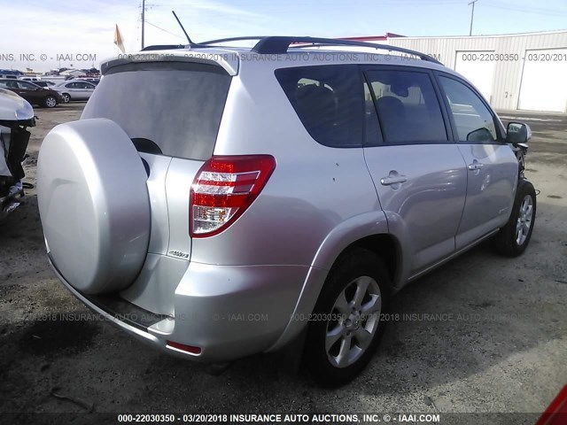 2T3DK4DV2BW063169 - 2011 TOYOTA RAV4 LIMITED SILVER photo 4