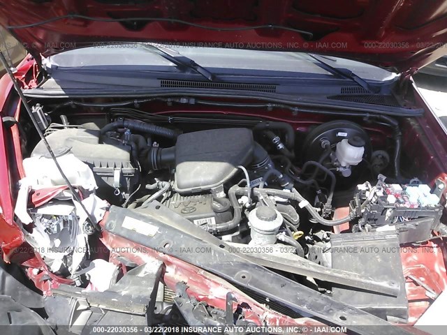 5TFJX4GN3EX029810 - 2014 TOYOTA TACOMA DOUBLE CAB წითელი ფოტო 10