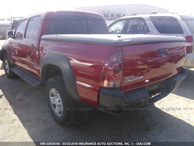 5TFJX4GN3EX029810 - 2014 TOYOTA TACOMA DOUBLE CAB წითელი ფოტო 3