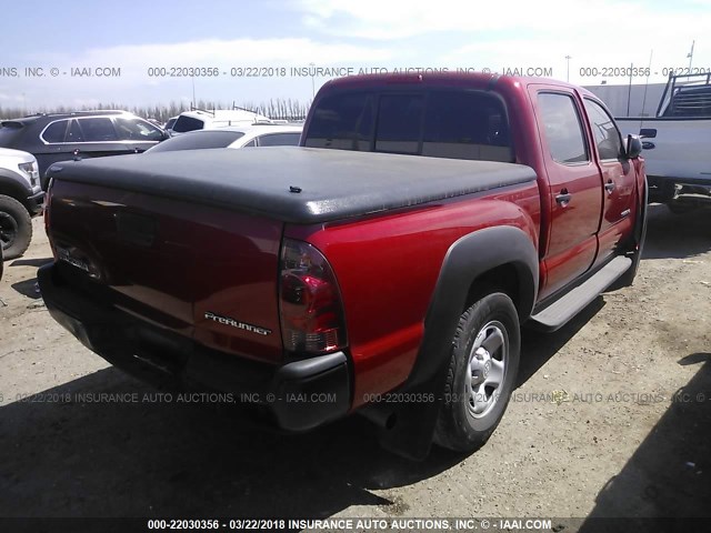 5TFJX4GN3EX029810 - 2014 TOYOTA TACOMA DOUBLE CAB RED photo 4