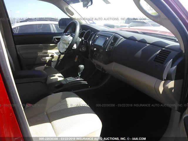 5TFJX4GN3EX029810 - 2014 TOYOTA TACOMA DOUBLE CAB წითელი ფოტო 5