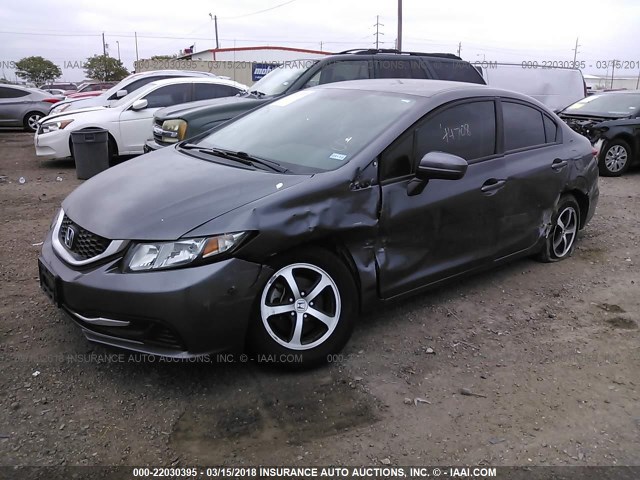 19XFB2F79FE040873 - 2015 HONDA CIVIC SE GRAY photo 2