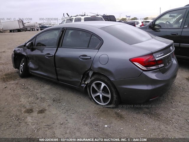 19XFB2F79FE040873 - 2015 HONDA CIVIC SE GRAY photo 3