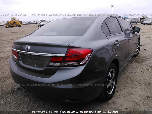 19XFB2F79FE040873 - 2015 HONDA CIVIC SE GRAY photo 4