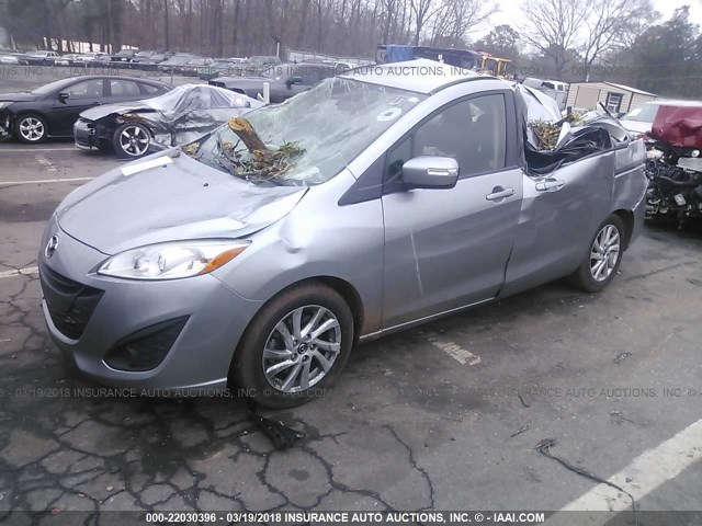 JM1CW2BL5E0165001 - 2014 MAZDA 5 SPORT SILVER photo 2