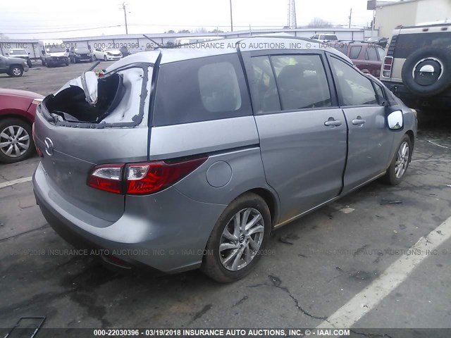 JM1CW2BL5E0165001 - 2014 MAZDA 5 SPORT SILVER photo 4