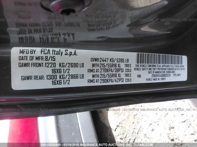 ZFBERFAT4G6B02678 - 2016 RAM PROMASTER CITY  灰色 照片 9