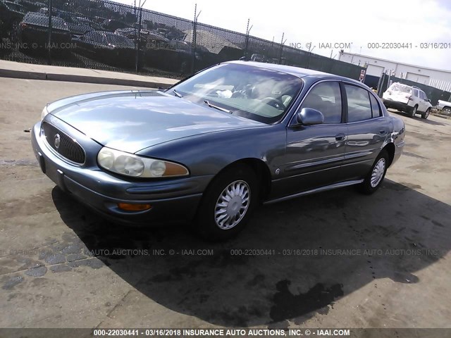 1G4HP54K82U255073 - 2002 BUICK LESABRE CUSTOM BLUE photo 2