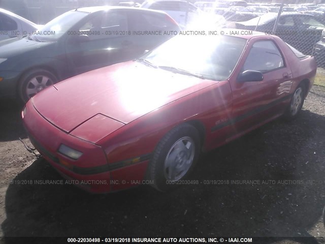 JM1FC3318J0627473 - 1988 MAZDA RX7 RED photo 2