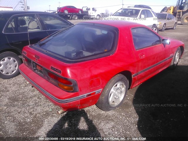 JM1FC3318J0627473 - 1988 MAZDA RX7 RED photo 4