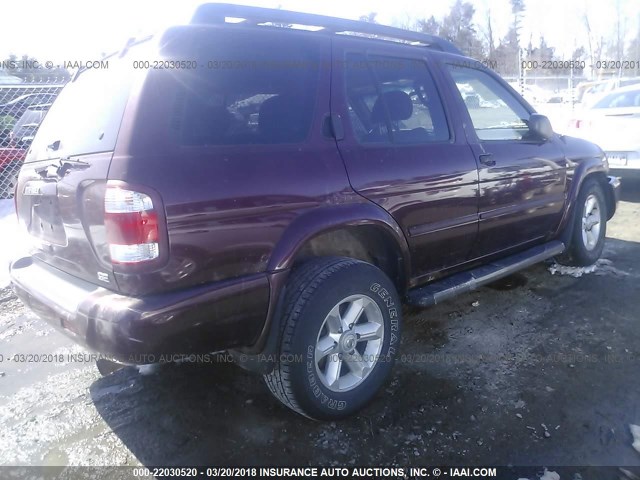 JN8DR09Y13W812834 - 2003 NISSAN PATHFINDER LE/SE MAROON photo 4