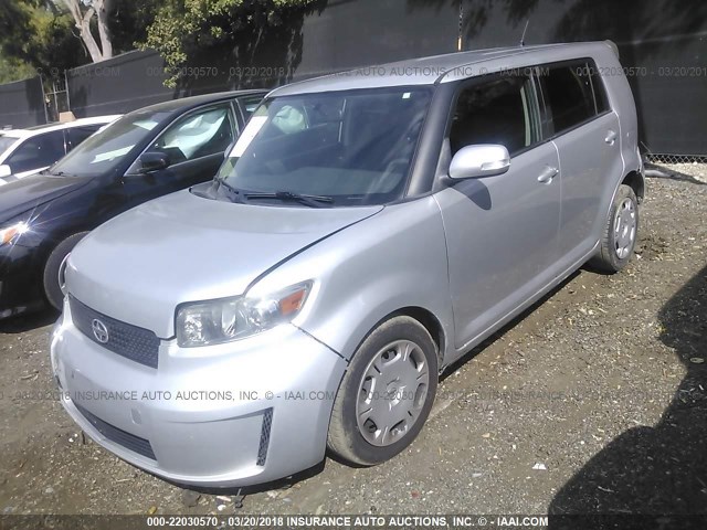 JTLKE50E181009500 - 2008 TOYOTA SCION XB SILVER photo 2