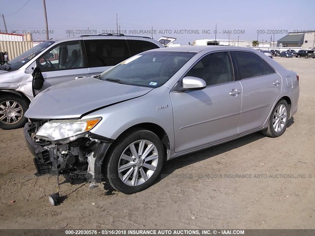 4T1BD1FKXCU060145 - 2012 TOYOTA CAMRY HYBRID/LE/XLE 银色 照片 2