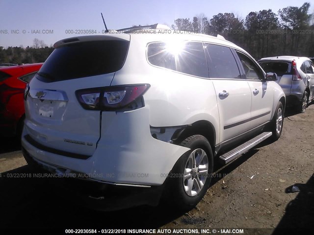 1GNKRFKD1GJ265703 - 2016 CHEVROLET TRAVERSE LS WHITE photo 4