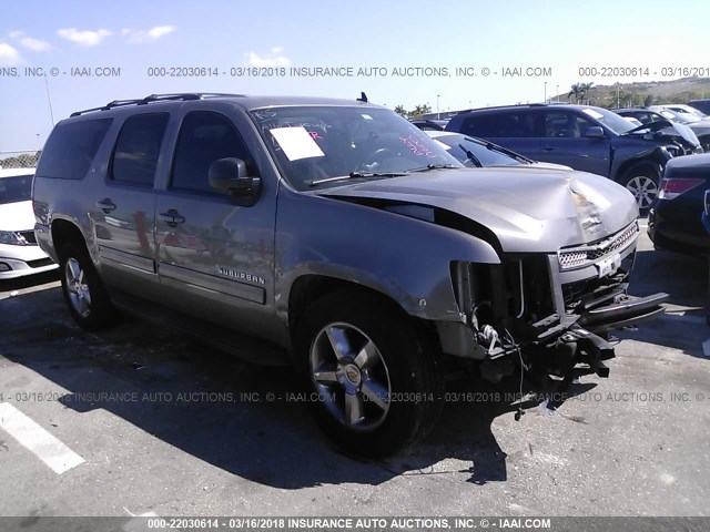 1GNSCJE03CR222392 - 2012 CHEVROLET SUBURBAN C1500 LT GRAY photo 1