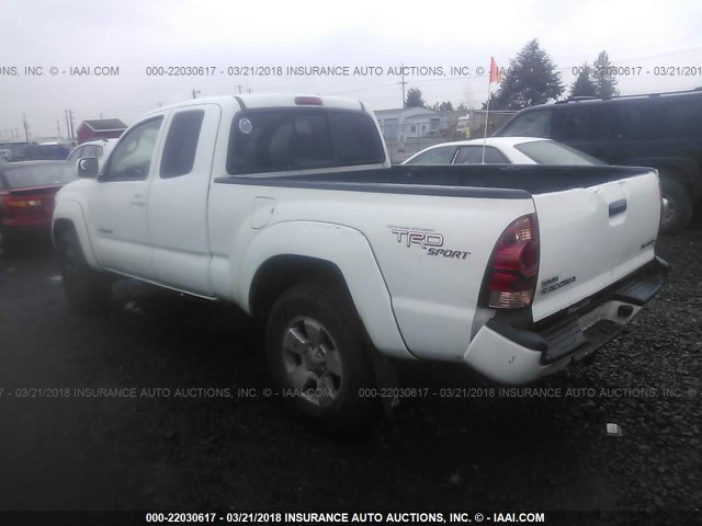 5TEUU42NX5Z009589 - 2005 TOYOTA TACOMA ACCESS CAB Ақ фото 3
