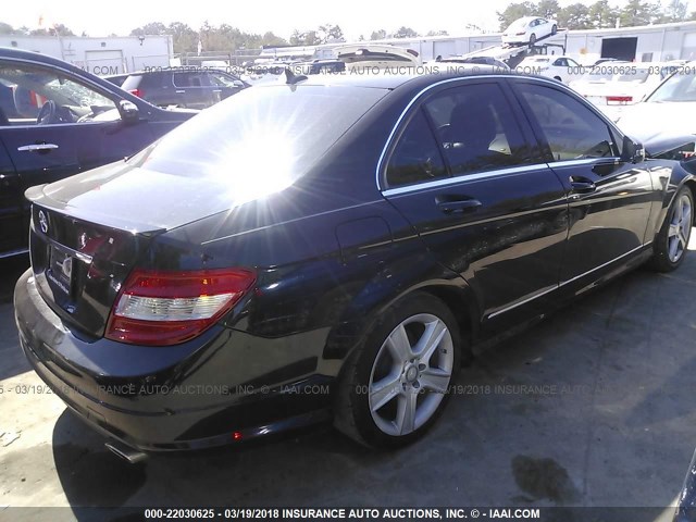 WDDGF5EB7AR094854 - 2010 MERCEDES-BENZ C 300 BLACK photo 4