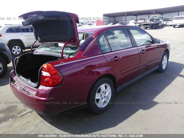 1G1ZT52885F148182 - 2005 CHEVROLET MALIBU LS 红色 照片 4