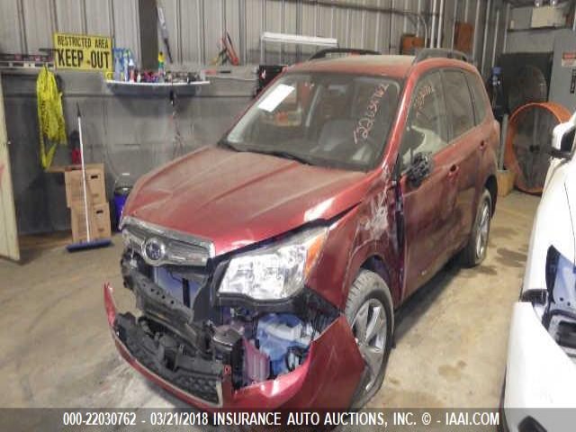 JF2SJADC1FH529453 - 2015 SUBARU FORESTER 2.5I PREMIUM RED photo 2