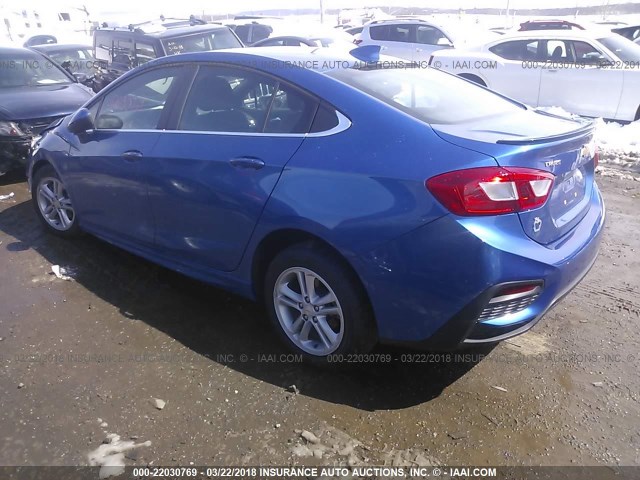 1G1BE5SM4G7260760 - 2016 CHEVROLET CRUZE LT BLUE photo 3