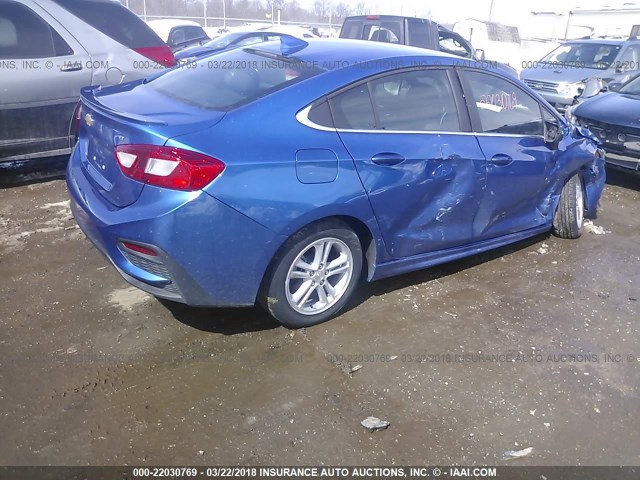 1G1BE5SM4G7260760 - 2016 CHEVROLET CRUZE LT BLUE photo 4