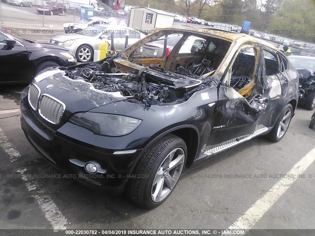 5UXFG8C50ALZ94921 - 2010 BMW X6 XDRIVE50I BLACK photo 2